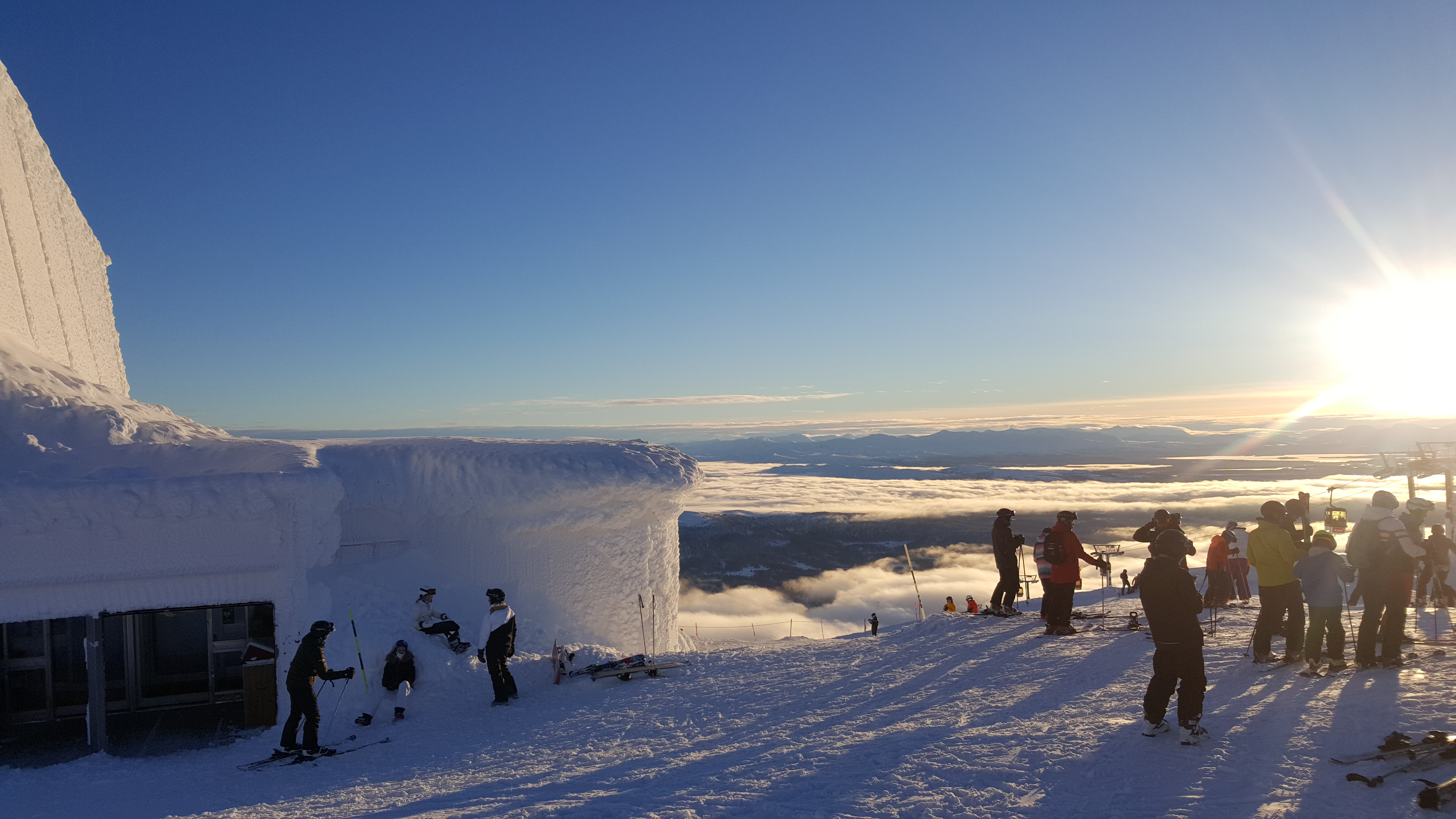 Underbar utsikt från vår backrestaurang BaseCamp Åreskutan